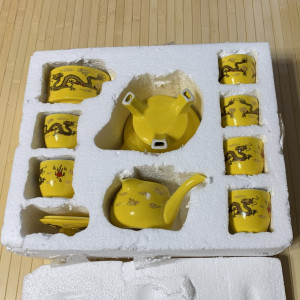 Подарочный набор посуды для чайной церемонии желтый. Photo 2